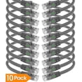 thumbnail image 1 of iMBAPrice 1 feet Long Cat5e Network Ethernet Patch Cable, 0.5-inch Height 10 Pack, Gray, 1 of 8