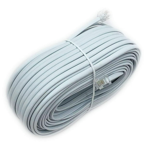iMBAPrice 100 feet Long Telephone Extension Cord Phone Cable Line Wire