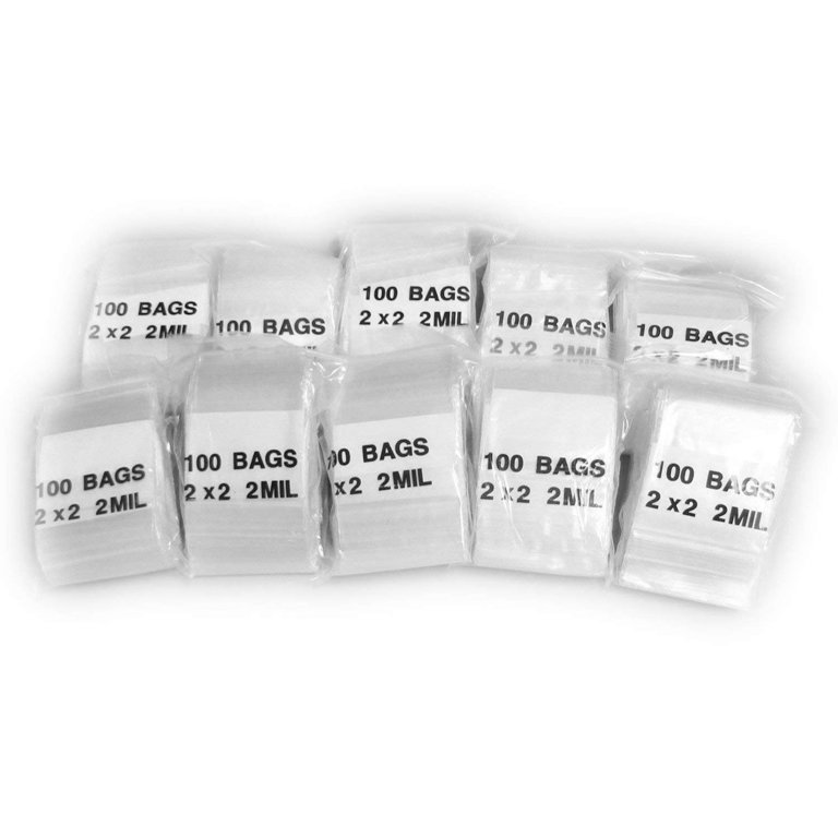 1/2 x 1/2, 2 Mil Clear Reclosable Bags