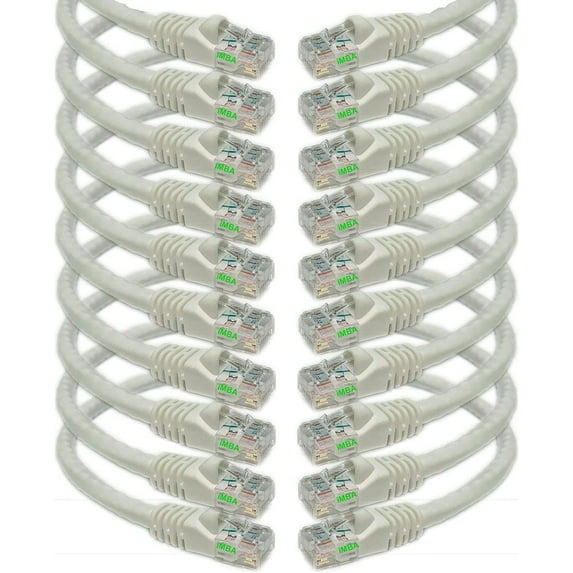 iMBAPrice 100ft Cat5e RJ45 Patch Ethernet Cable for PC, Laptop, PS2, PS3, Xbox 360 (2 Pack, White)