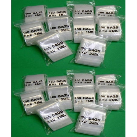 iMBAPrice 2 x 2 inches Clear Reclosable Zipper Bags, Polythene Material, Total 2000 Bags