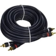thumbnail image 1 of iMBAPrice 25 feet 2RCA Male Home Theater Audio Stereo Cable Connectors - Black, 1 of 4
