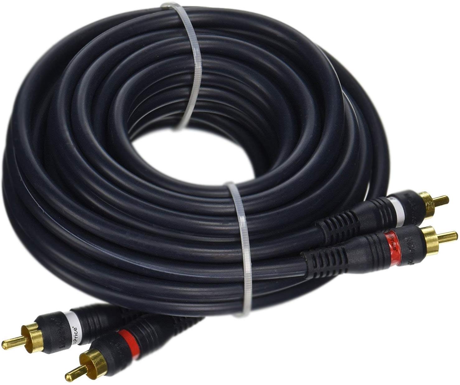 iMBAPrice  2RCA Male to 2RCA Male Home Theater Audio Cable - 25 Feet - Black - image 1 of 4
