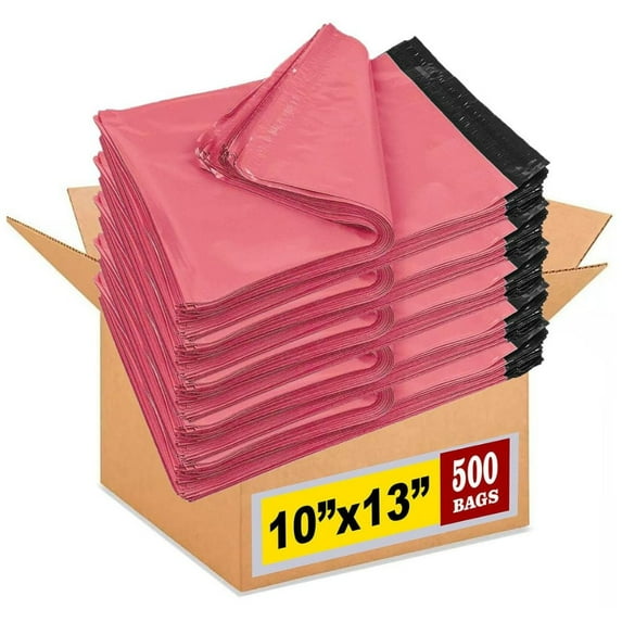 iMBAPrice 10x13 inches Dusty Rose Pink Color Poly Mailers - Total 500 Envelopes