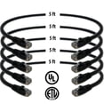 thumbnail image 1 of iMBAPrice 5 feet Cat6 Cable, Grade RJ45 Ethernet Network Cable Type Patch Cord, Black, 5-Pack, 1 of 4