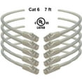 thumbnail image 1 of iMBAPrice 7 feet Cat6 Cable RJ45 Ethernet Patch Cord, Ethernet Network Cable Type - 5 Pack, White, 1 of 6