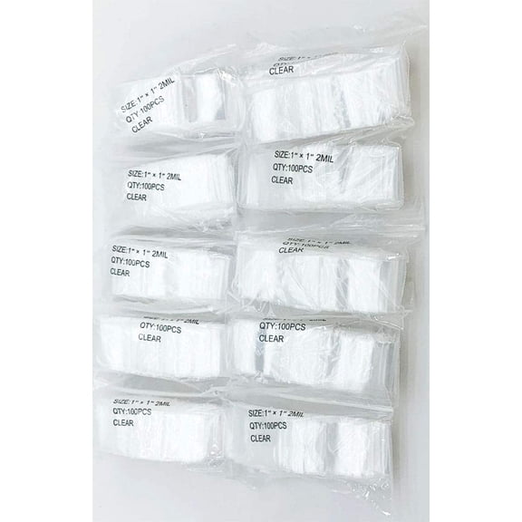 iMBAPrice Clear Reclosable Poly Bags, Polyethylene Material 1x1-inch Resealable Bags 1000 Packs