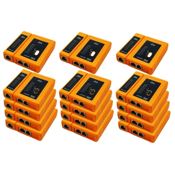 iMBAPrice RJ45 Cat6 UTP Network Lan Cable Tester Tool, Short-Cross Circuit, LED Display - 15 Pack