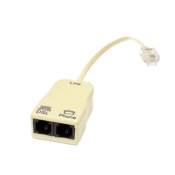 iMBAPrice In-Line DSL Splitter with Noise Filter, Line Product RJ11 Connector Type - Ivory