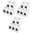 thumbnail image 1 of iMBAPrice RJ45 Coupler, Cat6 Ethernet Cable Extender - Female Straight Modular (15 Pack, White), 1 of 6
