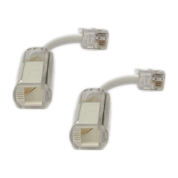 iMBAPrice Telephone Cord White, 360° Rotating Landline Cord Untangler Compatible with RJ11 Connector