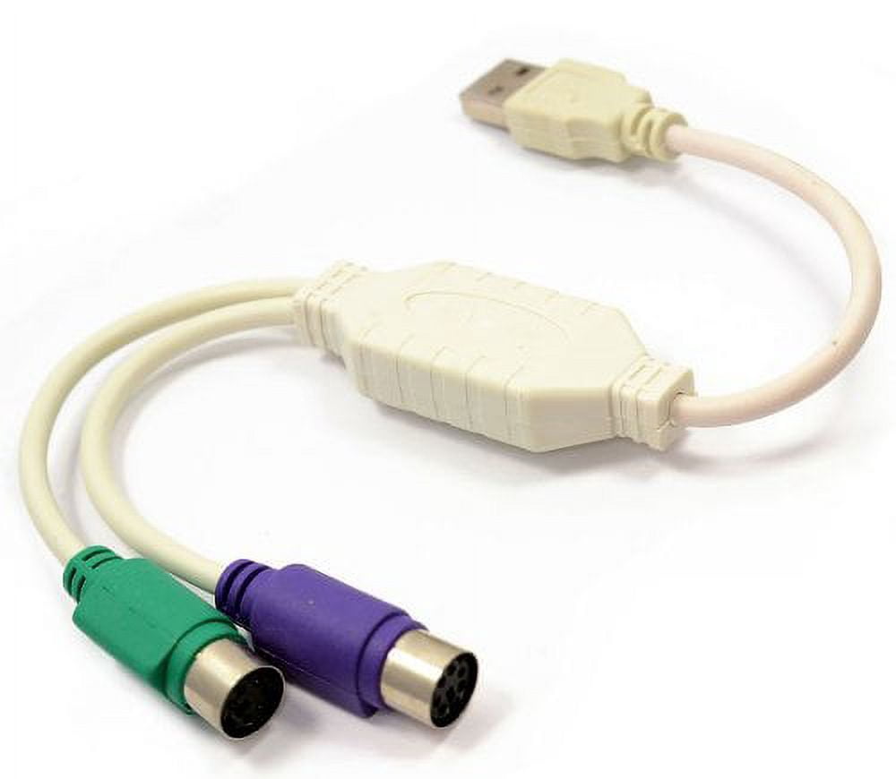 iMBAPrice USB To Dual PS2 Adapter for Mouse and Keyboard - White, 1 ...