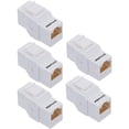 thumbnail image 1 of iMBAPrice Unvieral RJ45 Keystone Jack Inline Coupler for Cat6 / Cat5e Keystone Wall Plate (5 Pack) White, 1 of 3