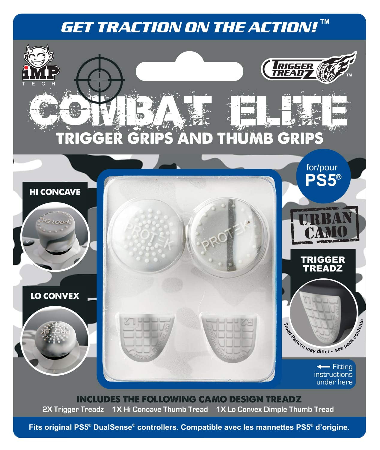 iMP Tech Combat Elite Thumb & Trigger Treadz Dual Sense Controller Grips - Urba (PlayStation 5)