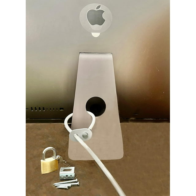 iMac Cable Security Lock AntiTheft Kit with Under Desk mounting Plate and 40mm Padlock