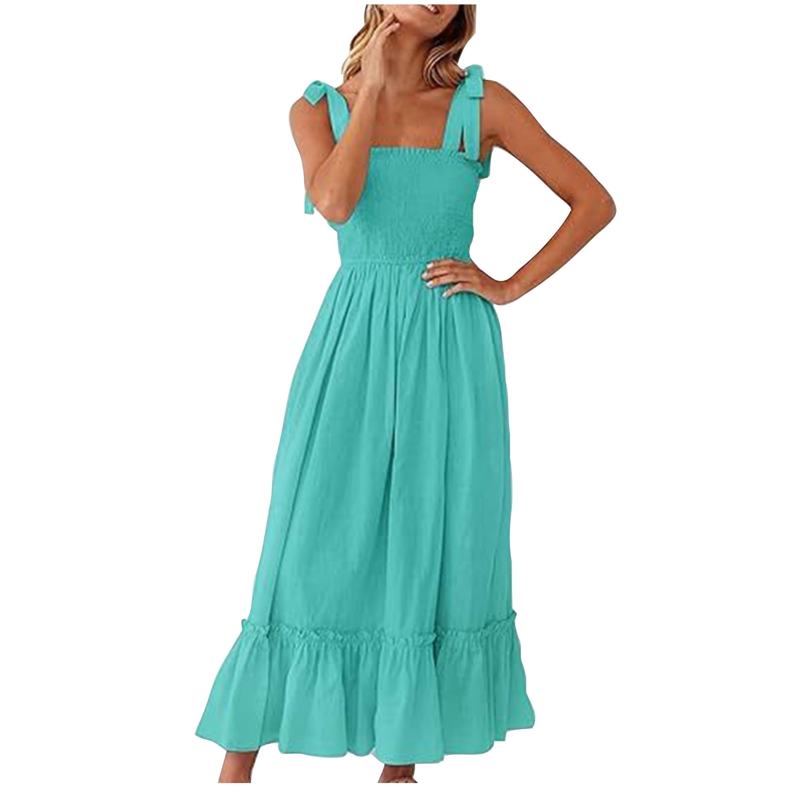 iMai Womens Summer Dresses With Pockets And SleevesWedding Guest