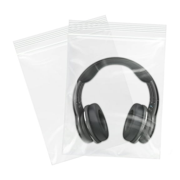 iMailer - 100 Count - 13" x 15" Clear Reclosable Zip Plastic Poly Bags - 2 Gallon Zip Bags for Clothing, T-Shirts, Pants