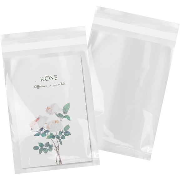 iMailer - 200 Count 5" x 7" Cellophane Bags Self Sealing Resealable Clear Poly Cello for A2 A4 A6 Cards & Envelopes, Bakery, Cookies, Treats