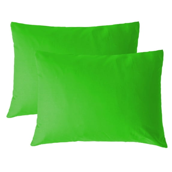 iMaylex Egyptian Cotton Zipper Pillowcases, Soft and Breathable Pillow Case, Set of 2, Green, Queen, 20" x 30"