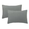 thumbnail image 1 of iMaylex Egyptian Cotton Zipper Pillowcases, Soft and Breathable Pillow Case, Set of 2, Grey, King, 20" x 36", 1 of 7