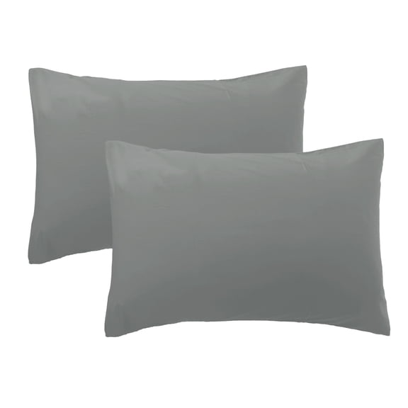 iMaylex Egyptian Cotton Zipper Pillowcases, Soft and Breathable Pillow Case, Set of 2, Grey, Standard, 20" x 26"