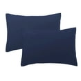 thumbnail image 1 of iMaylex Egyptian Cotton Zipper Pillowcases, Soft and Breathable Pillow Case, Set of 2, Navy Blue, Standard, 20" x 26", 1 of 7