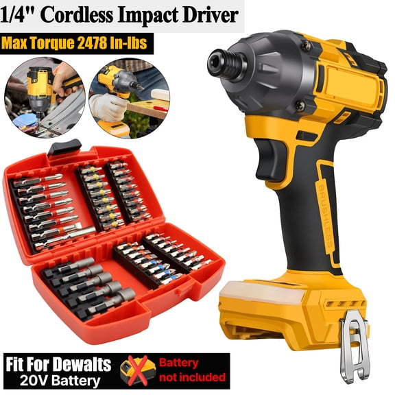 iMeshbean 1/4" 20V Cordless Brushless Impact Driver For DEWALT DCB204 20V MAX Tool Only