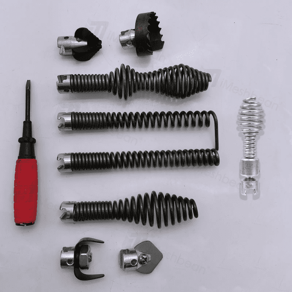 iMeshbean 10 Pcs Cutter Set Drain Cleaner Plumbing Snake Tools Cable Auger Clog Sewer Pipe