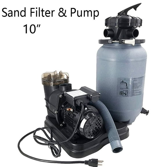 Imeshbean 10" Sand Filter Pump for Above Ground Pools with Sand Filter, 1200GPH Flow Rate
