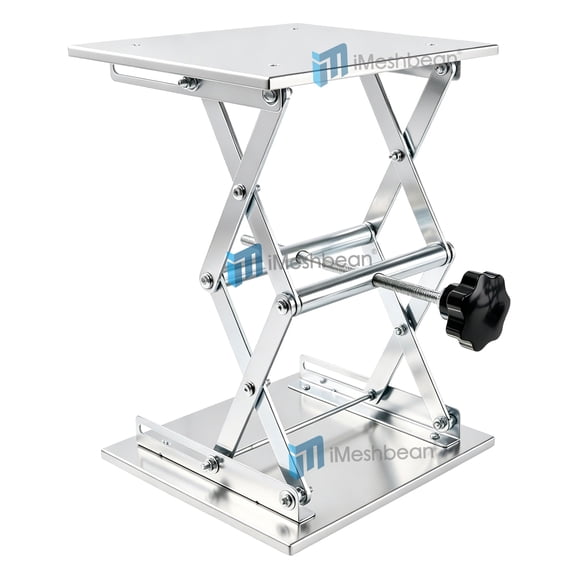 iMeshbean 10" x 10" Lab Jack Stand Platform, Thickened Stainless Steel Lab Scissor Jack, Laboratory Lifting Jack