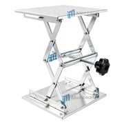 iMeshbean 10 x 10 Lab Jack Stand Platform, Thickened Stainless Steel Lab Scissor Jack, Laboratory Lifting Jack