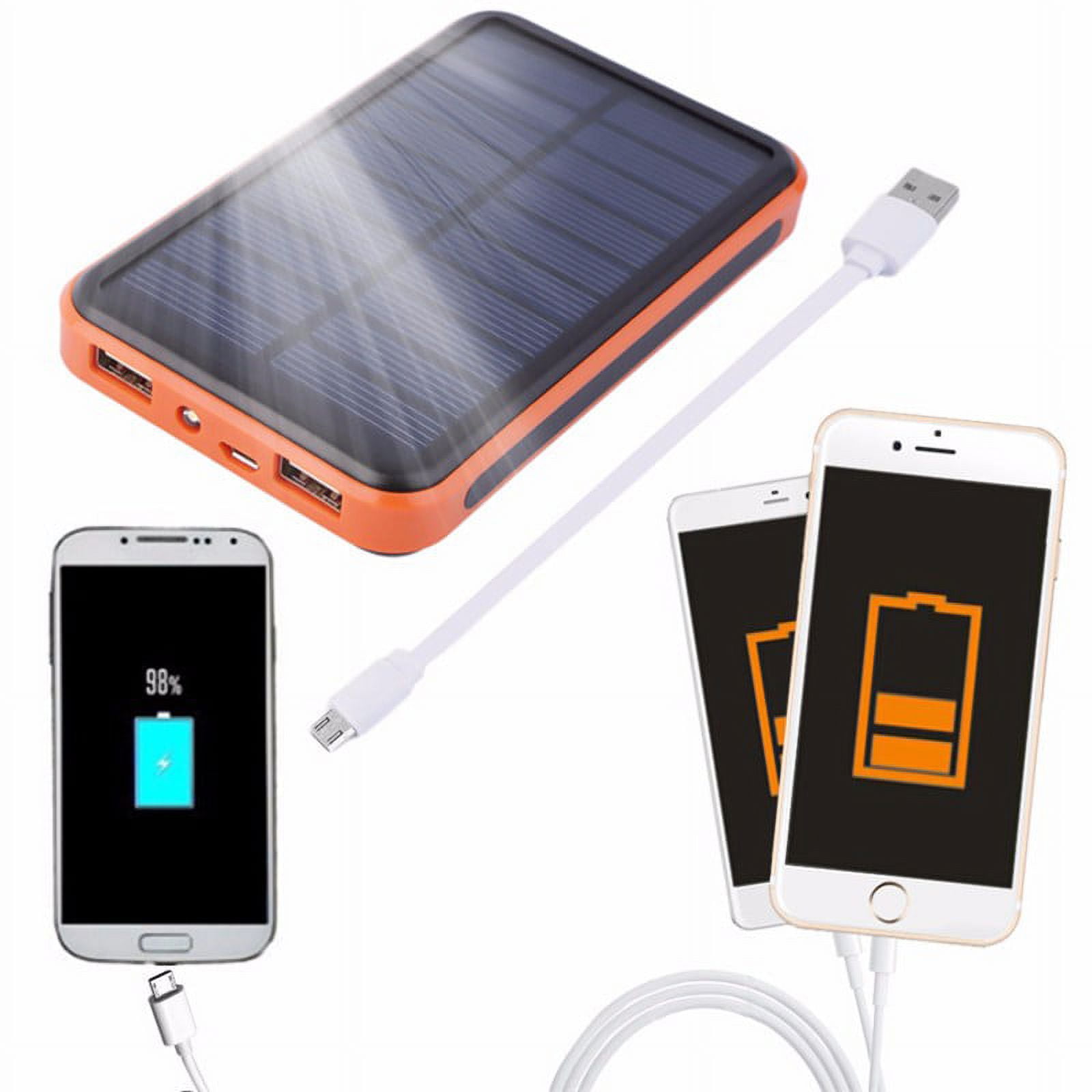 iMeshbean 100000mAh Solar Power Bank Waterproof Portable Solar Panel Energy  Rugged Shockproof Dual USB Port With LED Flashlight 