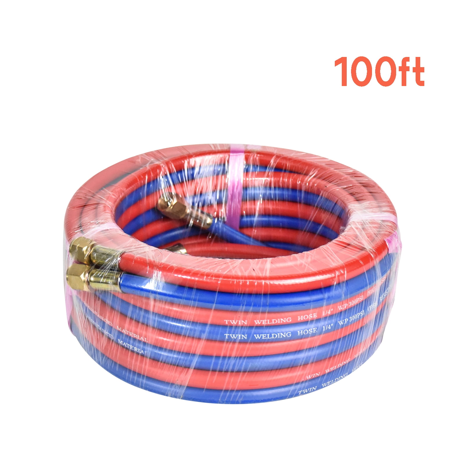 iMeshbean 100FT Oxygen Acetylene Hose, 300PSI 1/4 Twin Welding Torch