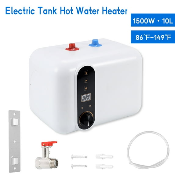 iMeshbean 110V 10L 1500W Electric Tank Hot Water Heater Kitchen Bathroom Home 86℉--149℉ US