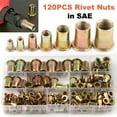 thumbnail image 1 of iMeshbean 120pc SAE Rivet Nut Kit to Rivnut Thread Setting Tool Nut Setter NutSert Riveter, 1 of 8