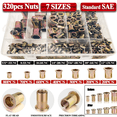 thumbnail image 1 of iMeshbean 320PCS Zinc Steel Rivet Nut Rivnut Insert Nutsert Assort Kit SAE Threaded Rivets, 1 of 14