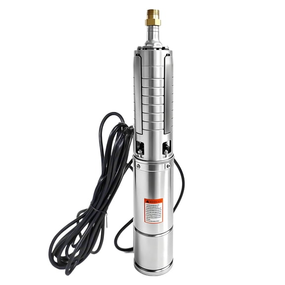 iMeshbean 1HP 110V Deep Well Submersible Pump, 4" OD, 33GPM, 207FT Max lift, Stainless Steel Impeller Water Pump