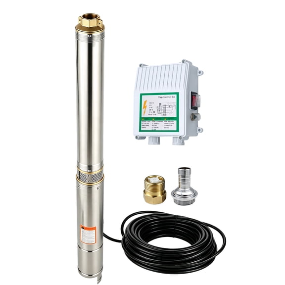 iMeshbean 1HP 3" Deep Well Submersible Pump 110V 1.25''NPT 13GPM 247 ft Max with Control Box