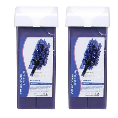 iMeshbean 2 Pcs Roll On Wax for Wax Heater Roller Depilatory Roll on Wax Warmer Cartridge (Lavender Wax)