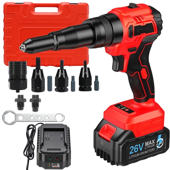 iMeshbean 2 in 1 Electric Rivet Nut Gun Portable Pop Blind Rivets Handheld Riveting Tool