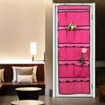thumbnail image 1 of iMeshbean 20 Pocket Over the Door Shoe Organizer Space Saver Rack Hanging Storage Hanger, Pink, 1 of 5