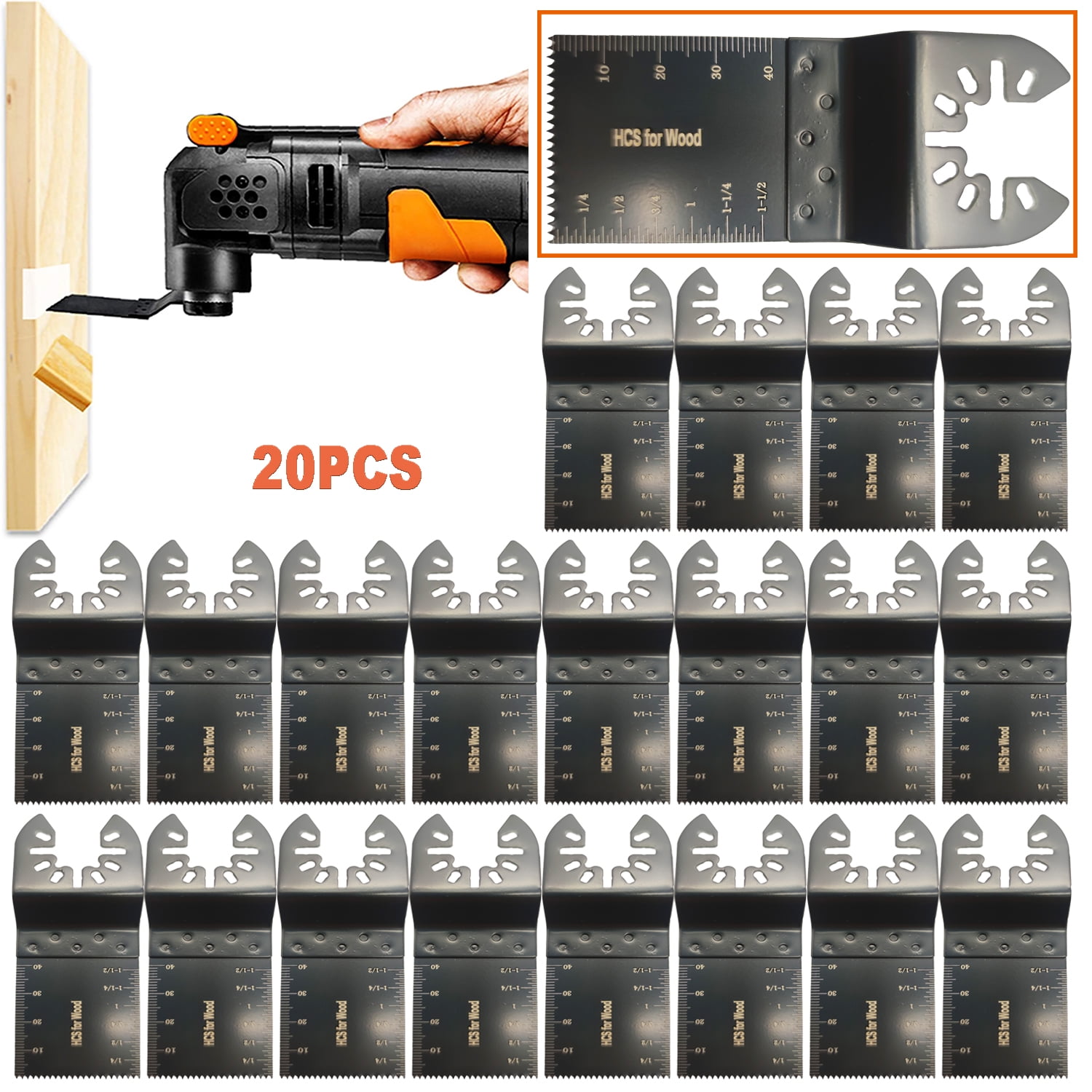 Lot De 20 Lames Oscillantes Multi-outils Compatibles Dewalt, Fein, Bosch, Makita