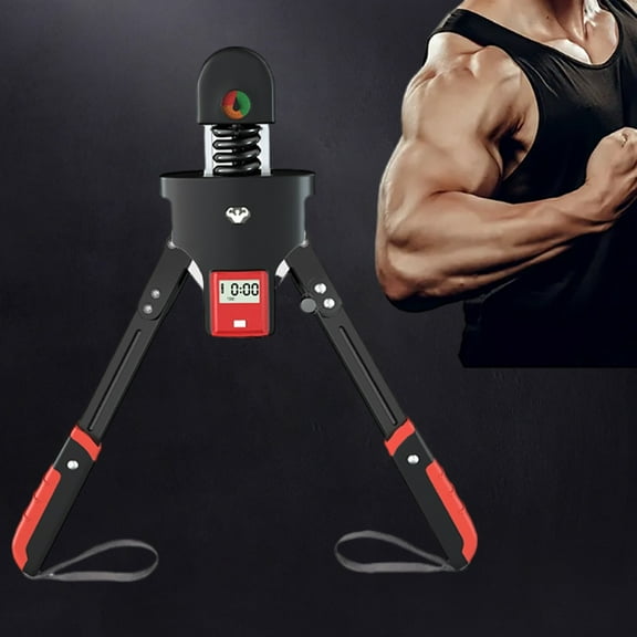 iMeshbean 22-550lbs Hydraulic Arm Exerciser,Muscle Shoulder Training Fitness Equipment with LCD Display and Power Indicator for Home Exercise