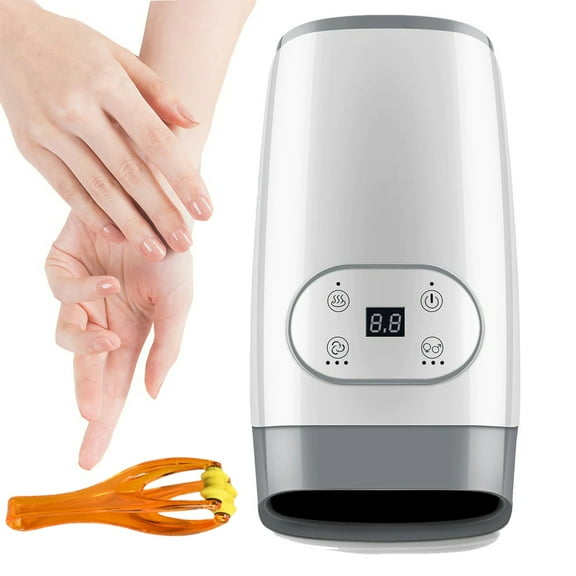 iMeshbean 2200mAh Cordless Electric Hand Massager with Compression & Heat, 6 Levels Pressure Point Therapy Massager for Arthritis, Carpal Tunnel, Shiatsu Massage Machine