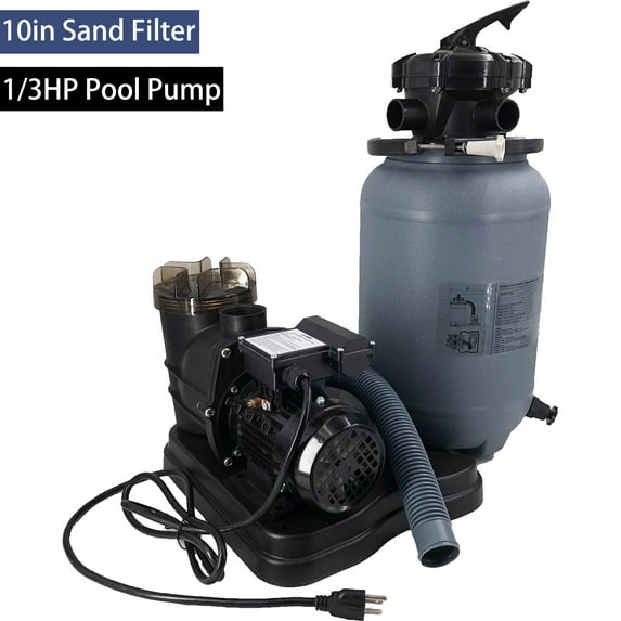 iMeshbean 2400GPH 10in Sand Filter Above Ground 1/3HP Swimming Pool Pump intex compatible