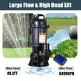 thumbnail image 1 of iMeshbean 2HP Submersible Sump Pump 1500W Cast Iron Sewage Pump 6498GPH w/26ft Cord 110V, 1 of 10