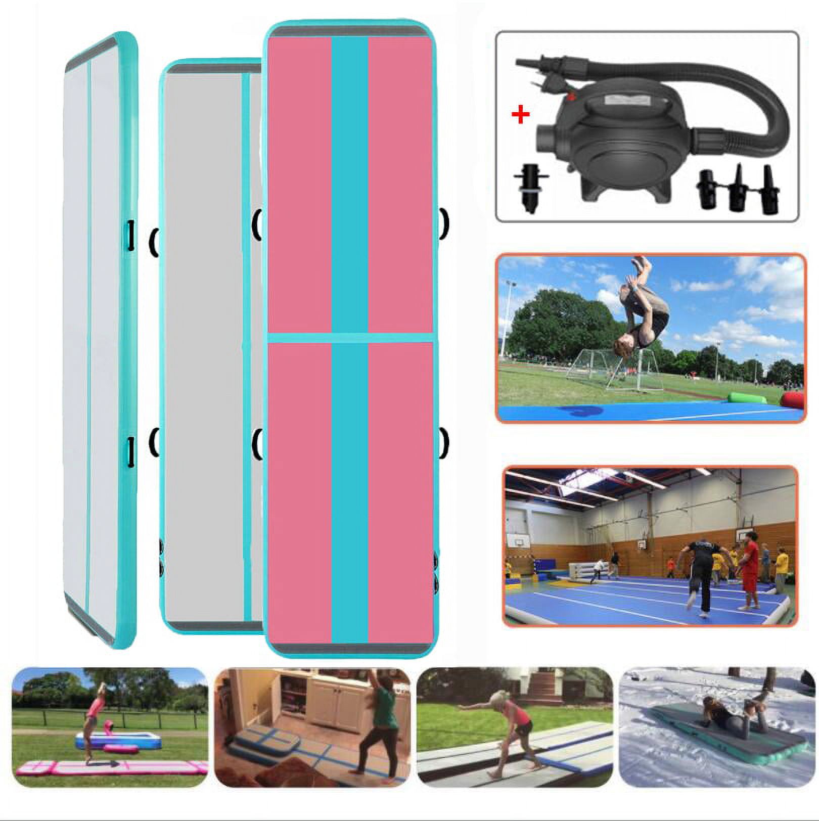 iMeshbean 3.3ft*10ft*6in Inflatable Gymnastics Cheerleading Tumbling