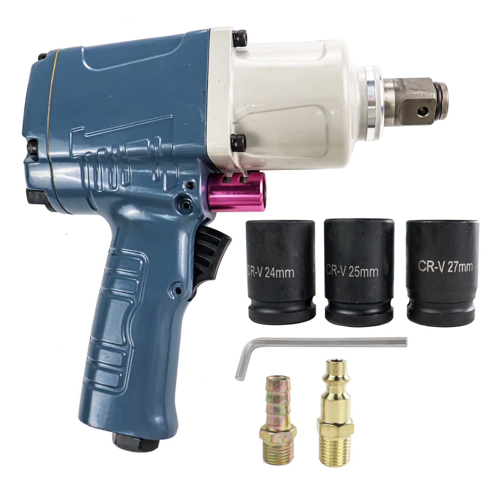 iMeshbean 3/4" Air Impact Wrench 1180ft-lbs. Twin Hammer Pneumatic 3-Torque+3 Sockets
