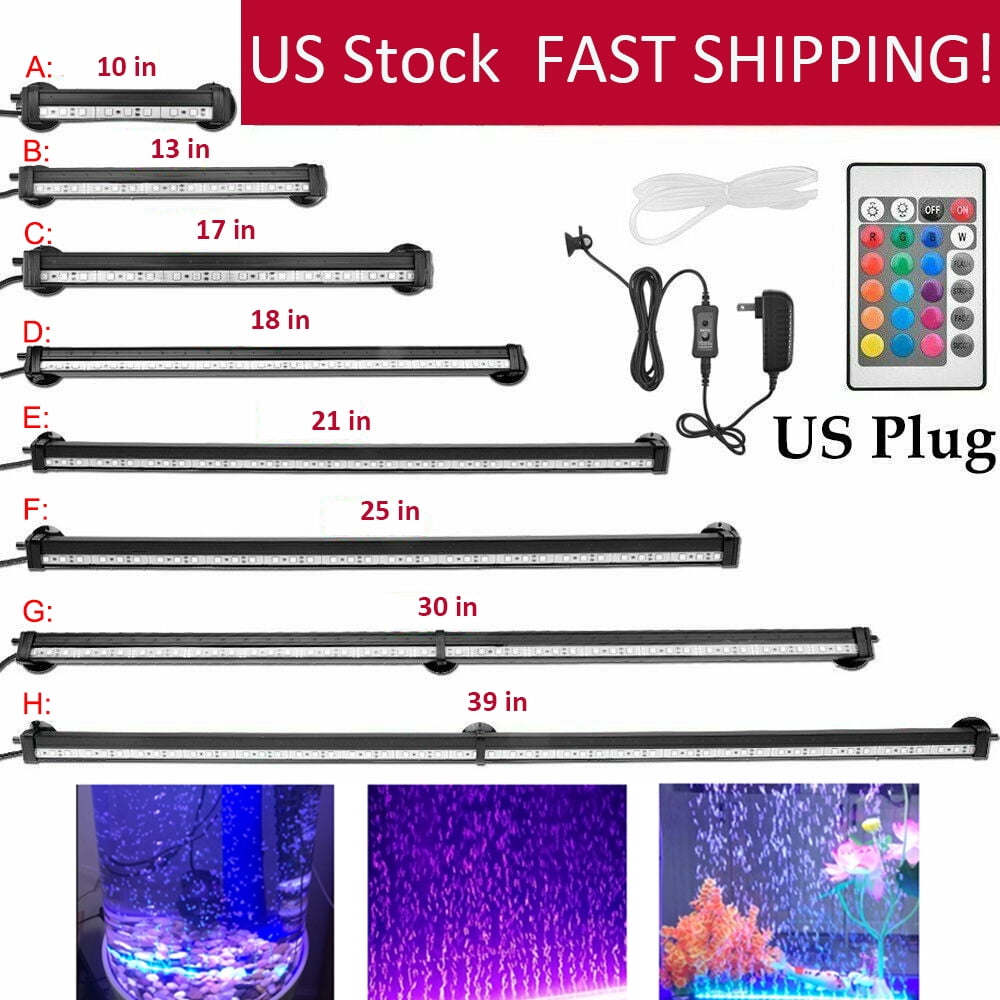 iMeshbean 3.5W Underwater Aquarium Air Bubble LED Light Fish Tank RGB ...