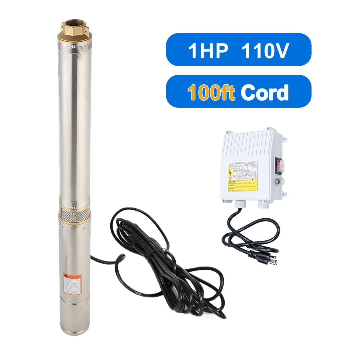 iMeshbean 3" Deep Submersible Well Pump 3/4 HP Submersible Well Pump